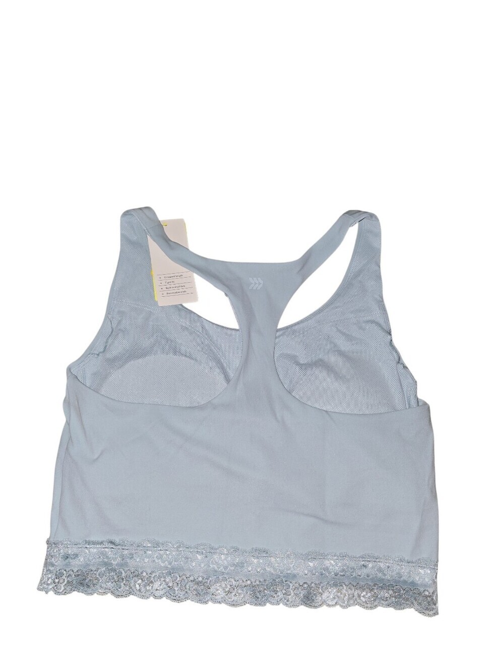 All In Motion  Lace-Trim Racerback Sports Bra, Medium, NWT!!!! - Picture 2 of 3